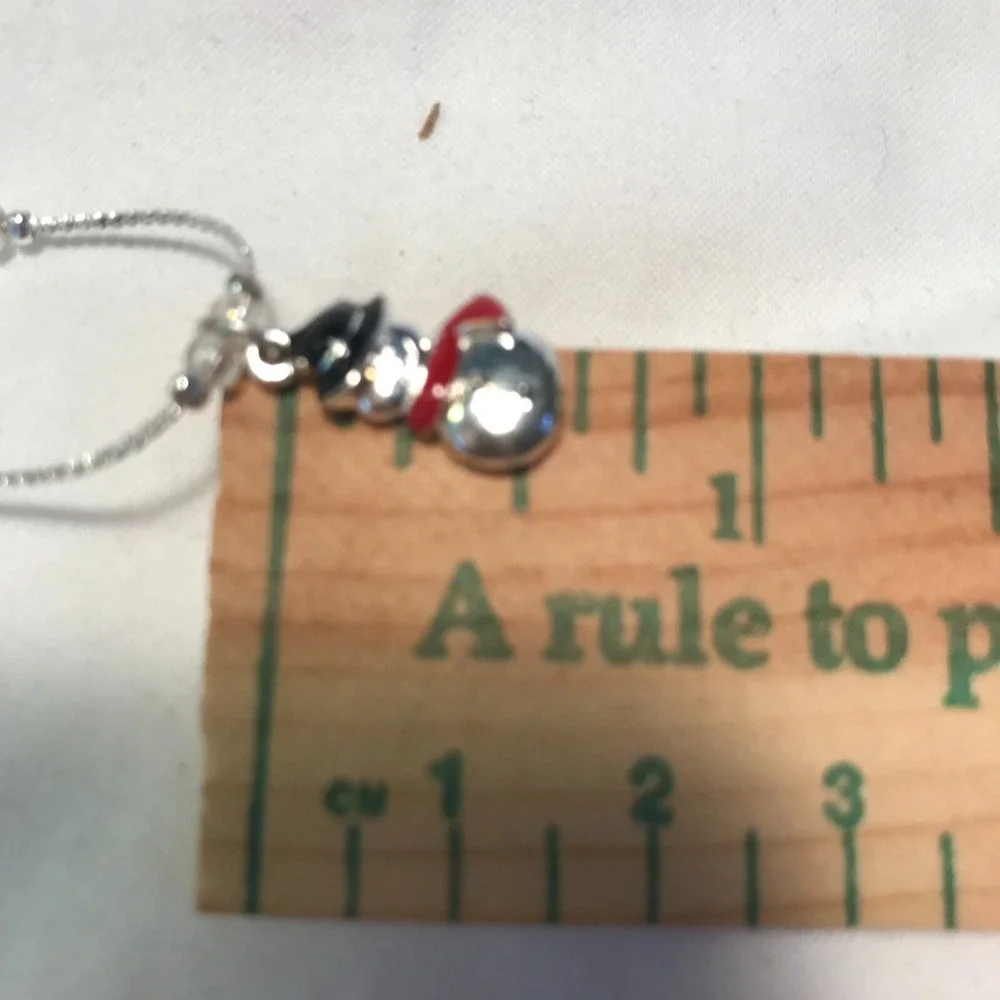 Vintage Avon Holiday Charm Anklet - Snowman